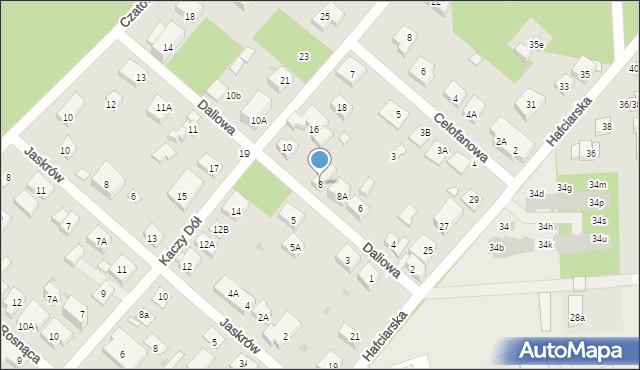 Warszawa, Daliowa, 8, mapa Warszawy