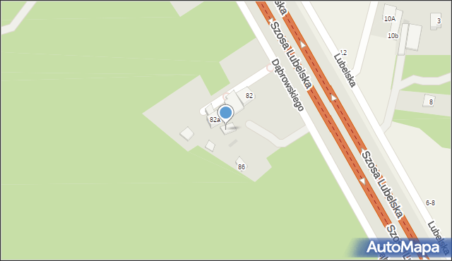 Warszawa, Dąbrowskiego Kazimierza, 84, mapa Warszawy