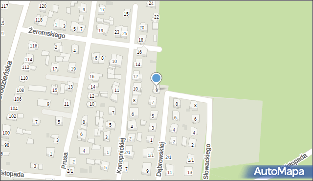Wasilków, Dąbrowskiej Marii, 9, mapa Wasilków