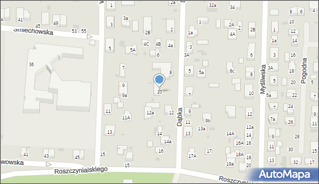 Wejherowo, Dąbka, płk., 10, mapa Wejherowo