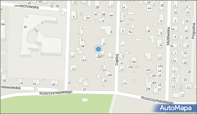 Wejherowo, Dąbka, płk., 12a, mapa Wejherowo