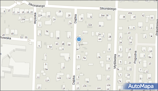 Wejherowo, Dąbka, płk., 3, mapa Wejherowo