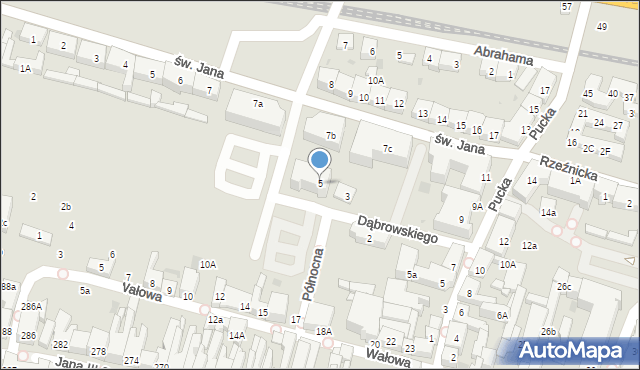 Wejherowo, Dąbrowskiego Henryka, gen., 5, mapa Wejherowo