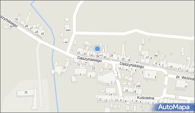 Wiązów, Daszyńskiego Ignacego, 34, mapa Wiązów