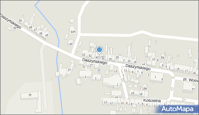 Wiązów, Daszyńskiego Ignacego, 38, mapa Wiązów