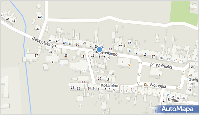 Wiązów, Daszyńskiego Ignacego, 9, mapa Wiązów