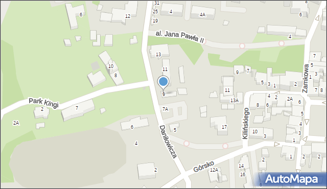 Wieliczka, Daniłowicza Jana Mikołaja, 9, mapa Wieliczka