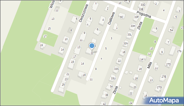 Wieliszew, Daliowa, 12, mapa Wieliszew