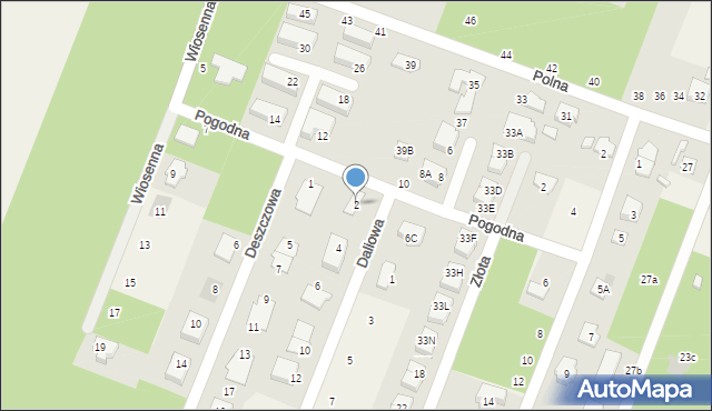 Wieliszew, Daliowa, 2, mapa Wieliszew