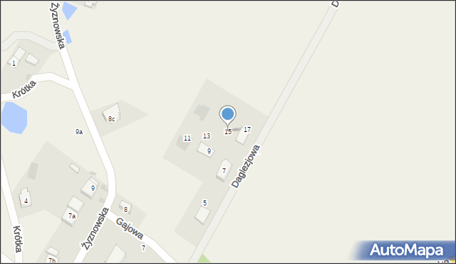 Wilków, Daglezjowa, 15, mapa Wilków