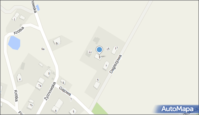Wilków, Daglezjowa, 9, mapa Wilków