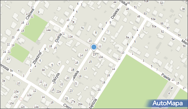 Włocławek, Daleka, 13, mapa Włocławka