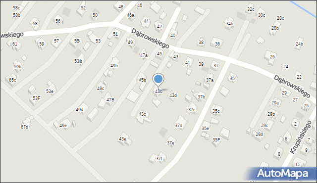 Wodzisław Śląski, Dąbrowskiego Jarosława, gen., 43b, mapa Wodzisławia Śląskiego