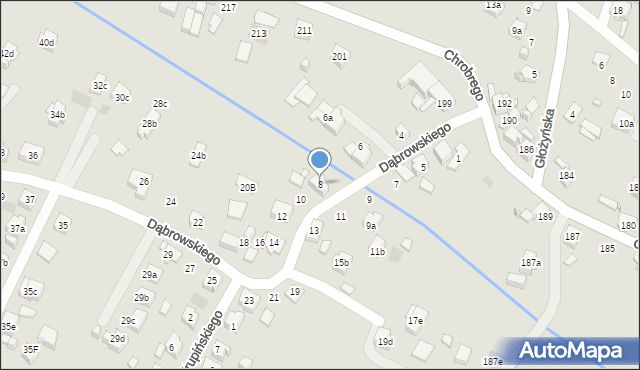 Wodzisław Śląski, Dąbrowskiego Jarosława, gen., 8, mapa Wodzisławia Śląskiego