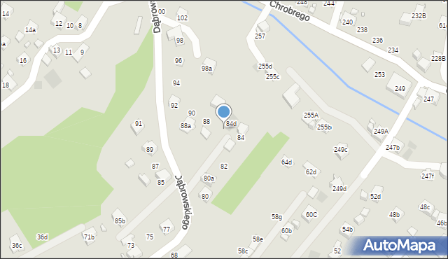 Wodzisław Śląski, Dąbrowskiego Jarosława, gen., 86, mapa Wodzisławia Śląskiego