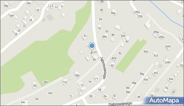 Wodzisław Śląski, Dąbrowskiego Jarosława, gen., 87, mapa Wodzisławia Śląskiego