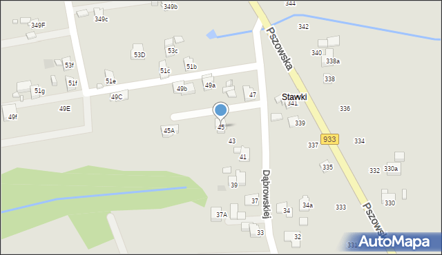 Wodzisław Śląski, Dąbrowskiej Marii, 45, mapa Wodzisławia Śląskiego