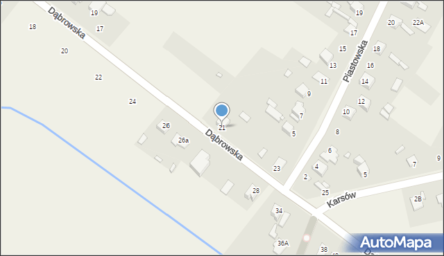 Wojkowice Kościelne, Dąbrowska, 21, mapa Wojkowice Kościelne