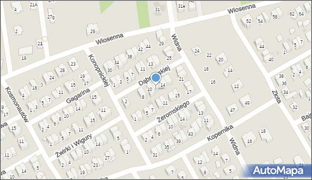 Wołomin, Dąbrowskiej Marii, 12, mapa Wołomin