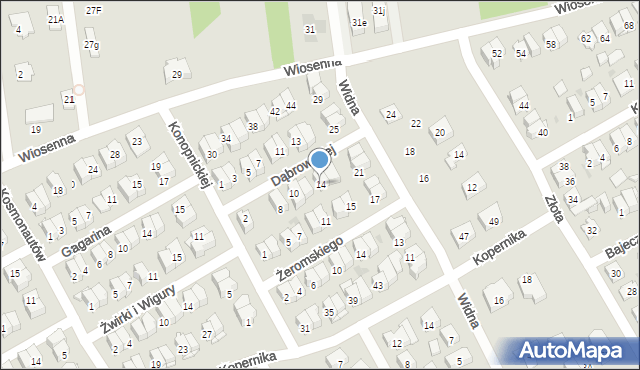 Wołomin, Dąbrowskiej Marii, 14, mapa Wołomin