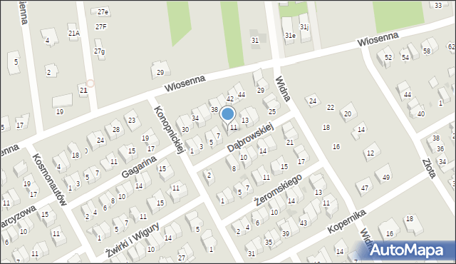 Wołomin, Dąbrowskiej Marii, 9, mapa Wołomin