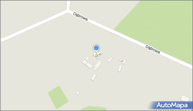 Woźniki, Dąbrowa, 14, mapa Woźniki