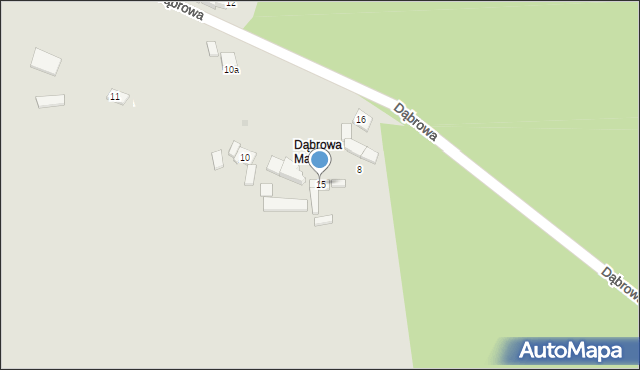 Woźniki, Dąbrowa, 15, mapa Woźniki