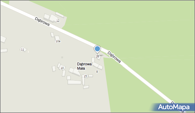 Woźniki, Dąbrowa, 16, mapa Woźniki