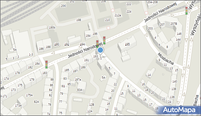 Wrocław, Damrota Konstantego, ks., 1, mapa Wrocławia