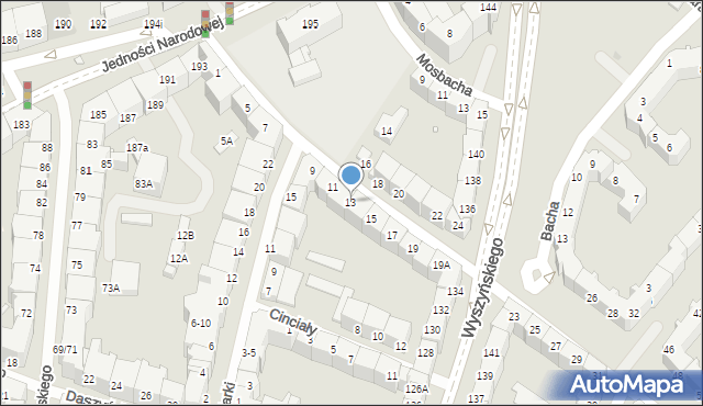 Wrocław, Damrota Konstantego, ks., 13, mapa Wrocławia