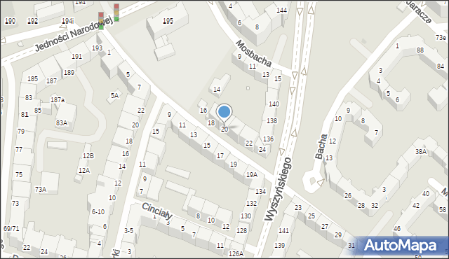 Wrocław, Damrota Konstantego, ks., 20, mapa Wrocławia