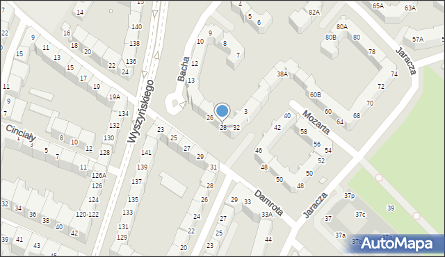 Wrocław, Damrota Konstantego, ks., 28, mapa Wrocławia