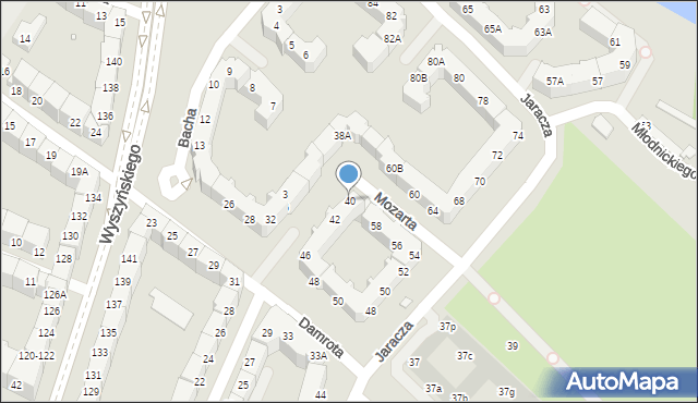 Wrocław, Damrota Konstantego, ks., 40, mapa Wrocławia