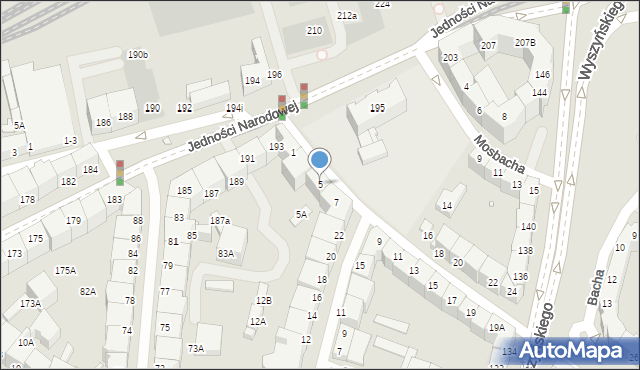 Wrocław, Damrota Konstantego, ks., 5, mapa Wrocławia