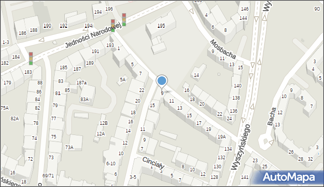 Wrocław, Damrota Konstantego, ks., 9, mapa Wrocławia