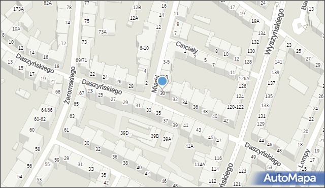 Wrocław, Daszyńskiego Ignacego, 30, mapa Wrocławia