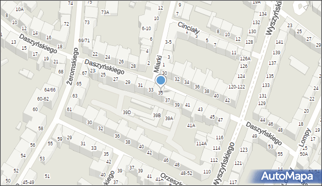Wrocław, Daszyńskiego Ignacego, 35, mapa Wrocławia