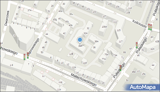 Wrocław, Dąbrowskiego Henryka, gen., 34A, mapa Wrocławia