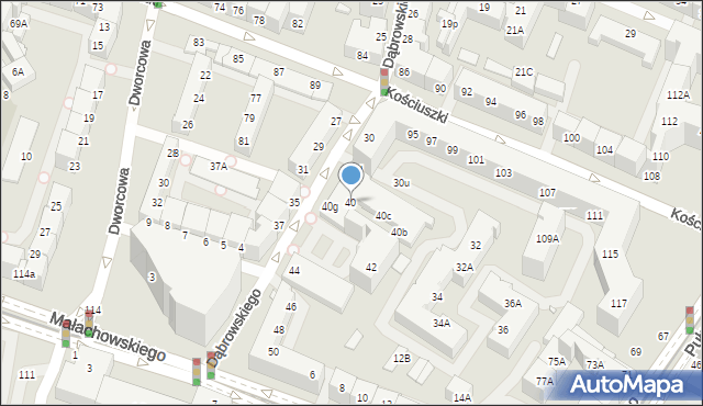 Wrocław, Dąbrowskiego Henryka, gen., 40, mapa Wrocławia