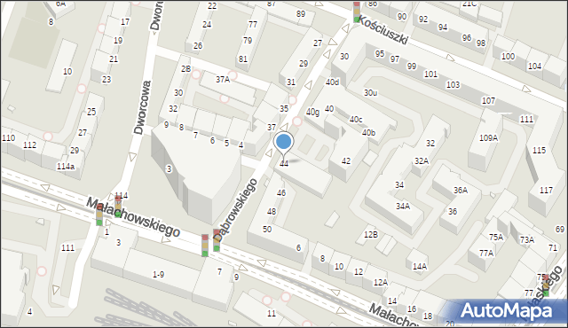 Wrocław, Dąbrowskiego Henryka, gen., 44, mapa Wrocławia