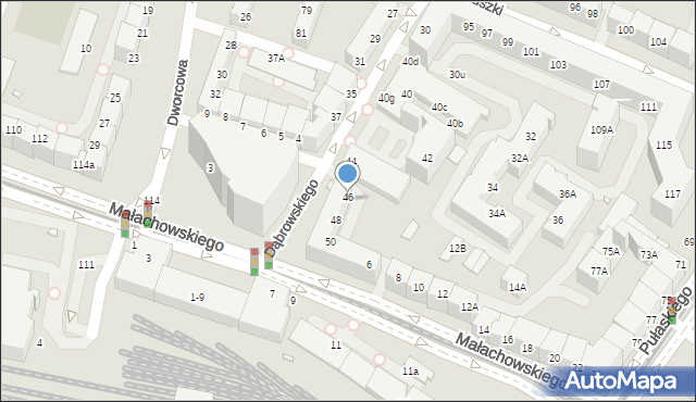 Wrocław, Dąbrowskiego Henryka, gen., 46, mapa Wrocławia