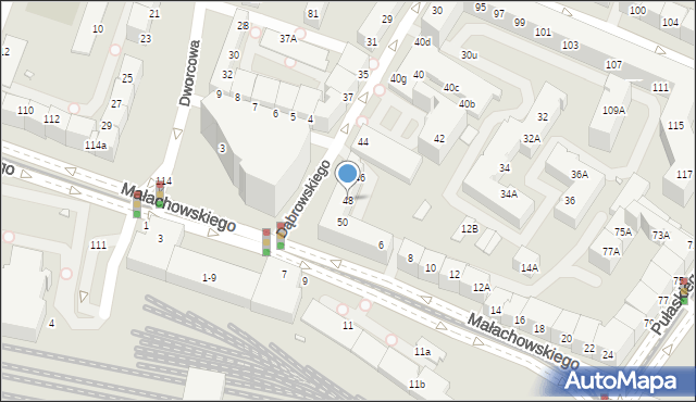 Wrocław, Dąbrowskiego Henryka, gen., 48, mapa Wrocławia