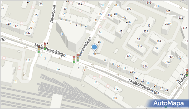 Wrocław, Dąbrowskiego Henryka, gen., 50, mapa Wrocławia