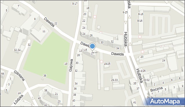 Wrocław, Dawida Jana Władysława, 17, mapa Wrocławia