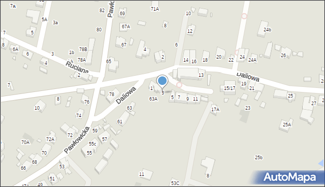 Wrocław, Daliowa, 3, mapa Wrocławia