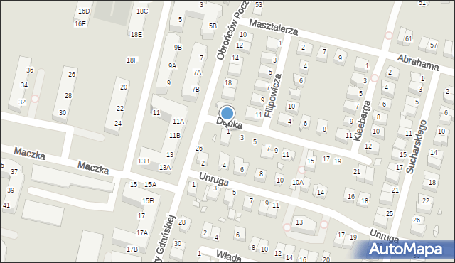 Wrocław, Dąbka Stanisława, płk., 1, mapa Wrocławia