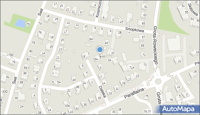 Wrocław, Daleka, 5, mapa Wrocławia