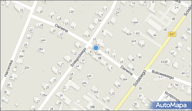 Wrocław, Darwina Karola, 6C, mapa Wrocławia