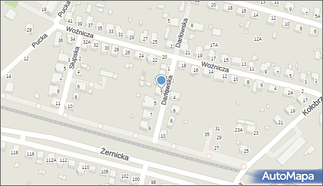 Wrocław, Darłowska, 3, mapa Wrocławia