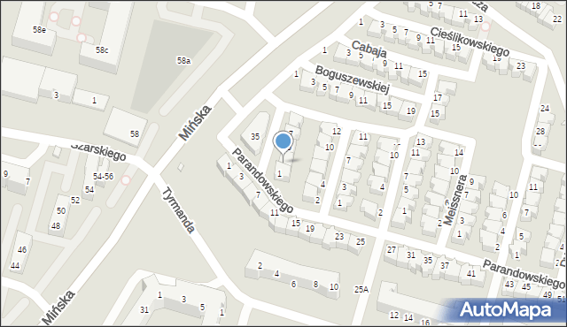 Wrocław, Dąbrowskiej Marii, 3, mapa Wrocławia